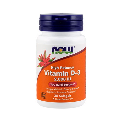 Now Foods Vitamin D3 2000IU (30) Unflavoured