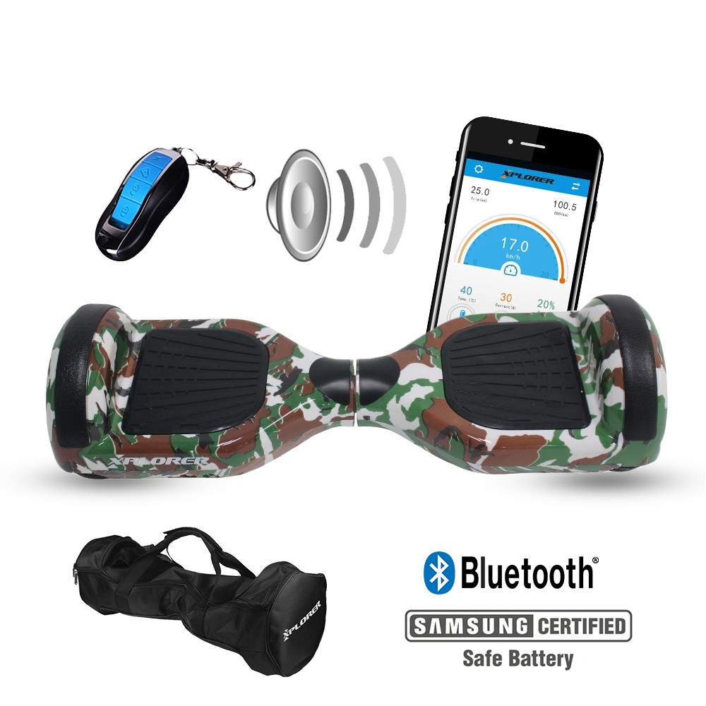 Xplorer hoverboard City 6,5" camouflage green v2