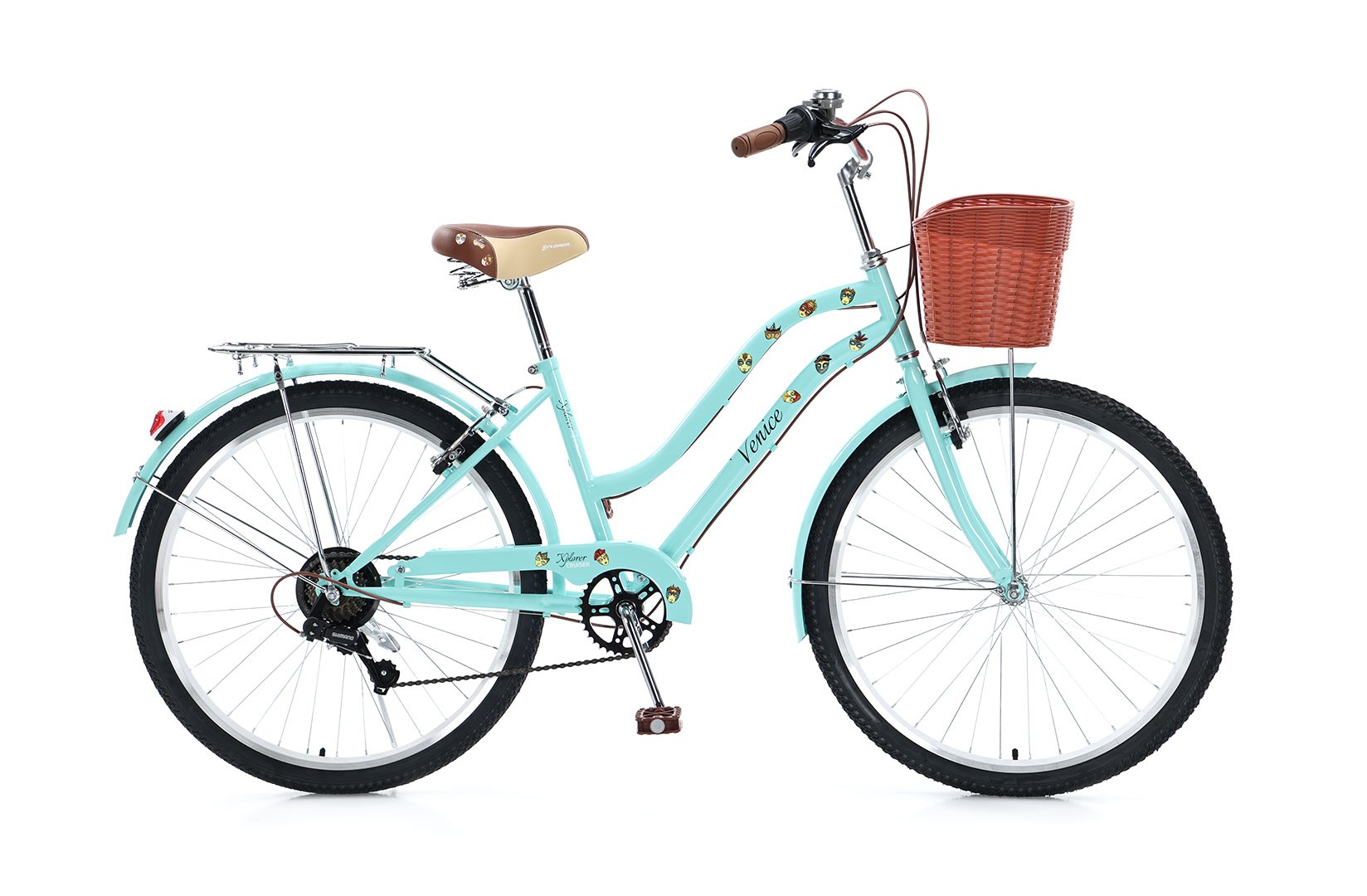 Xplorer City Bike Cruiser VENICE 26" – Venetian Mask Edition - Turquois