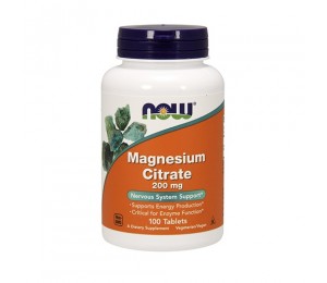 Now Foods Magnesium Citrate 200mg (100 tabs) Standard